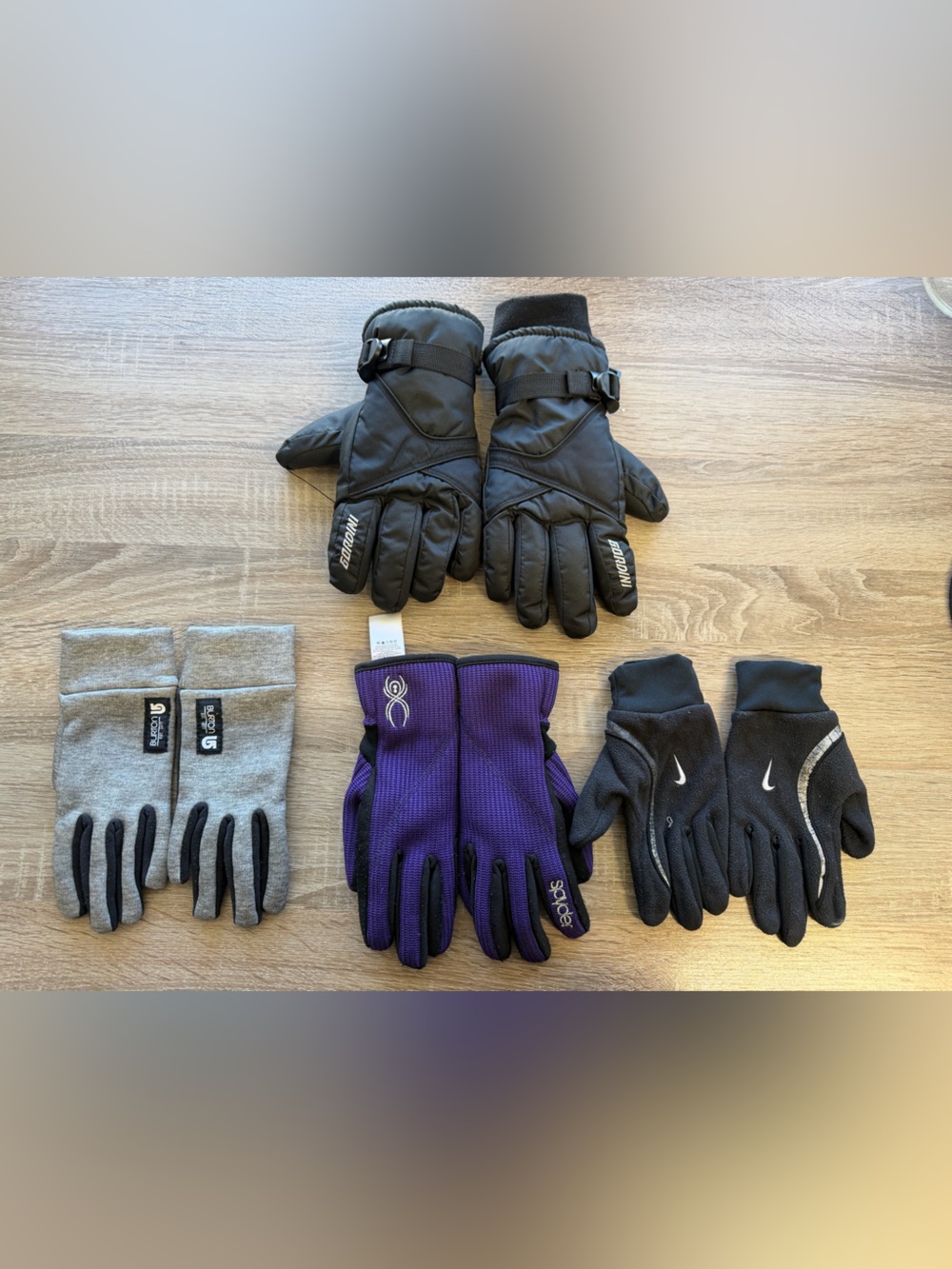 Burton, Spyder, Nike, and Gordini Winter Glove Bundle